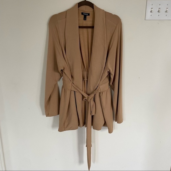 Torrid Women’s Tan Knit Tie Waist Blazer 3X NWT - Picture 14 of 15